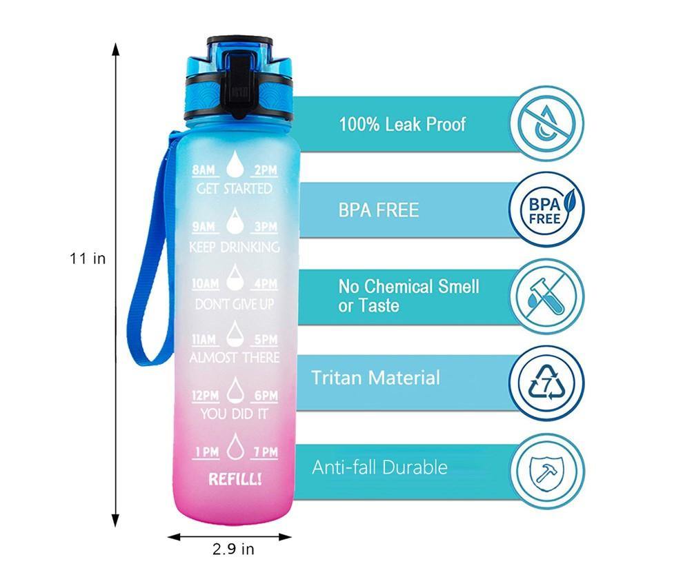 linqin Botanical Pattern Mens Sports Water Bottle for Women Boys Girls  Water Bottle with Straw : : Sports & Outdoors