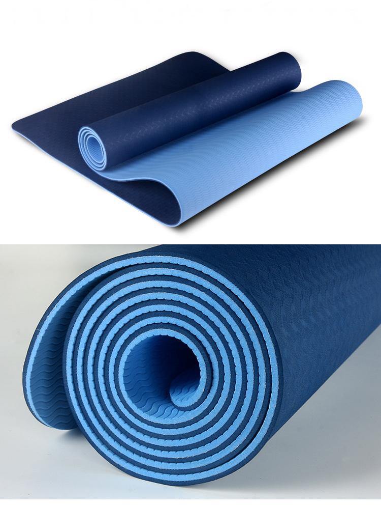 8mm two sided TPE Yoga Mat with Carrier Handle - Active Agility Sports Equipment