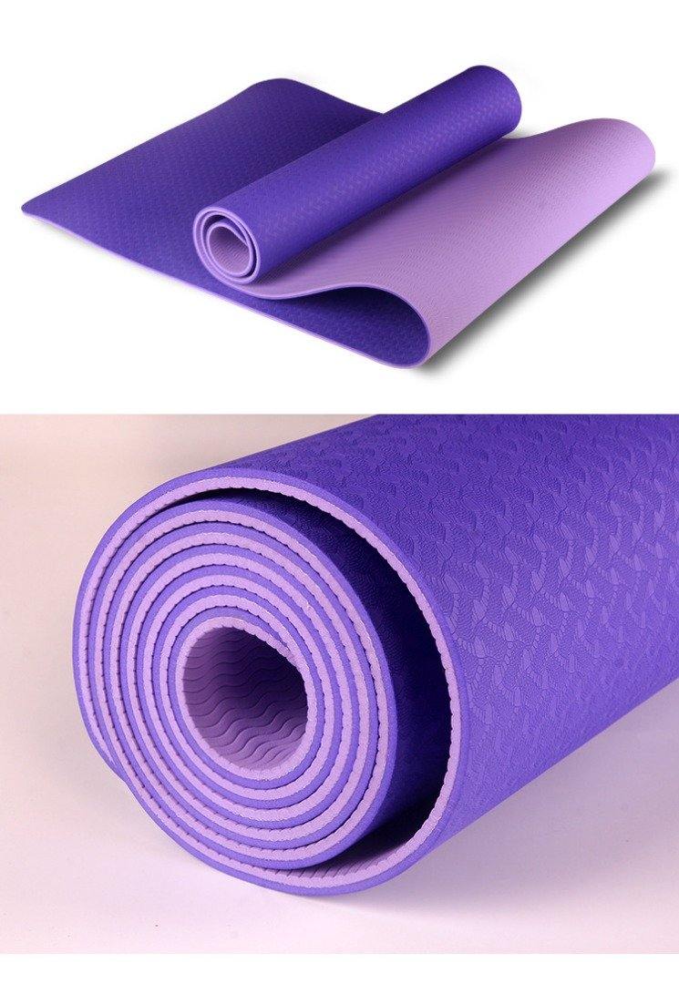 two sided TPE Yoga Mat with Carrier Handle Active Agility